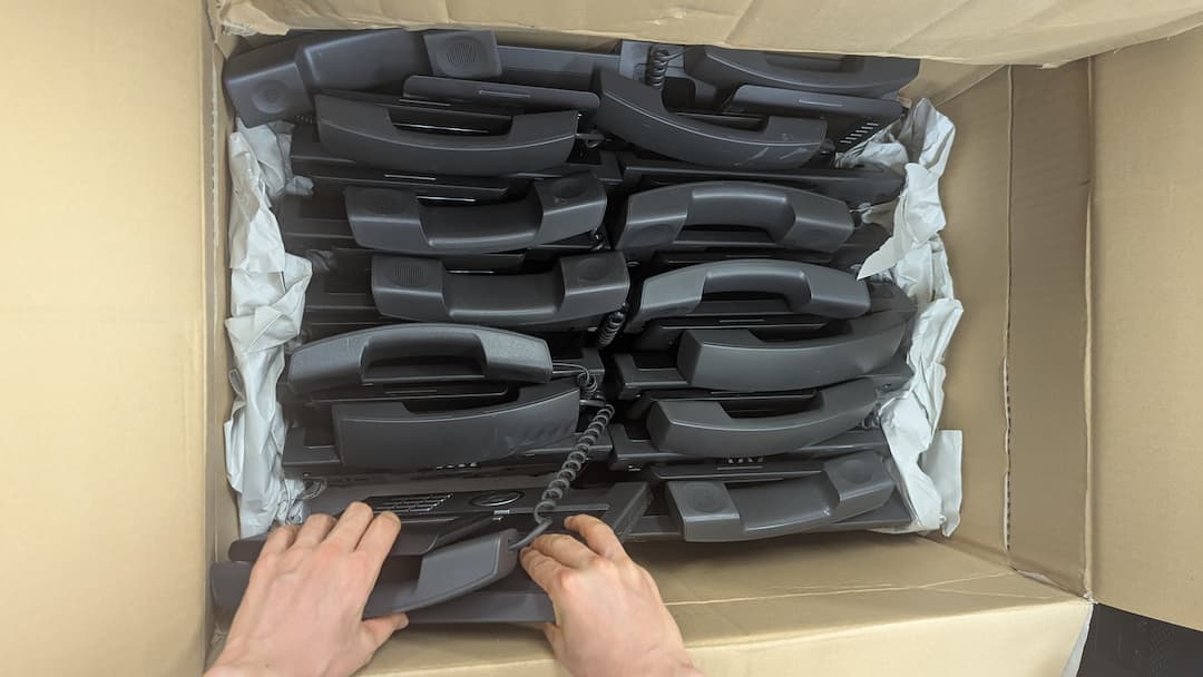 大量に購入された電話