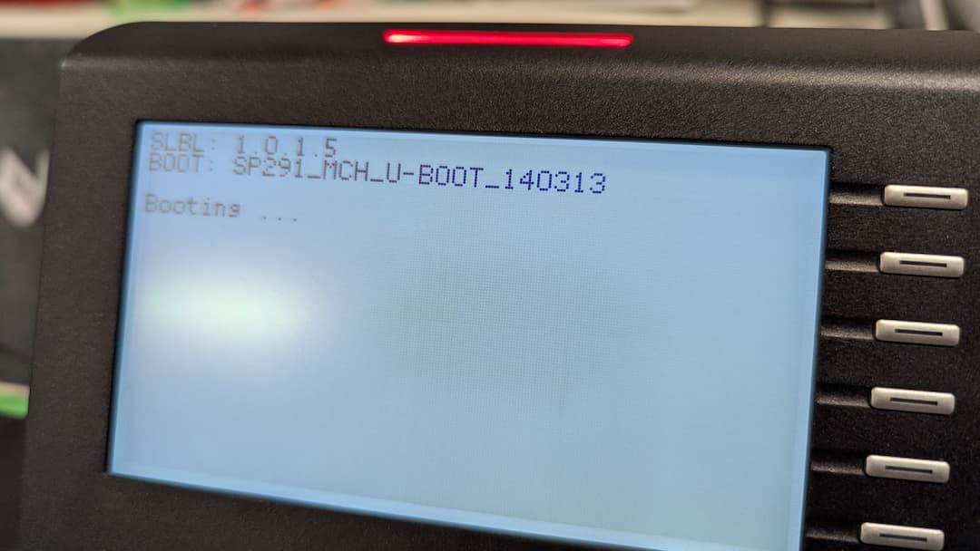 起動直後の電話の画面